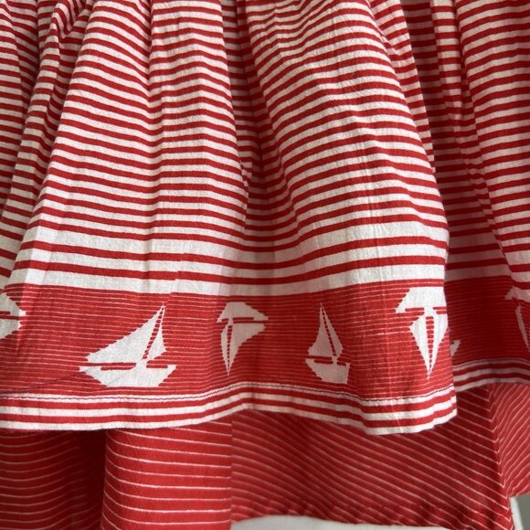 Faithfull the Brand Blouse Top Sz 4 Summer Cropped Nautical Graphic Print - Picture 11 of 16